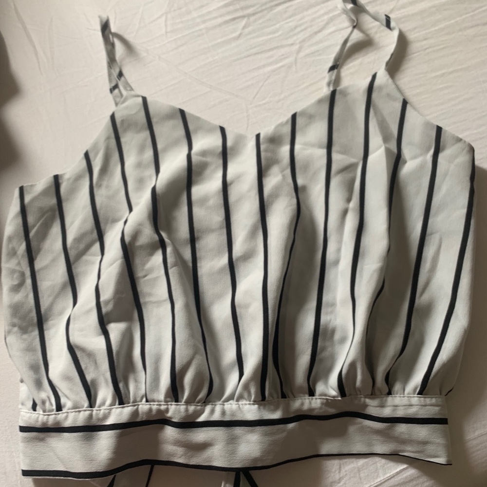 Shein Black and White crop top